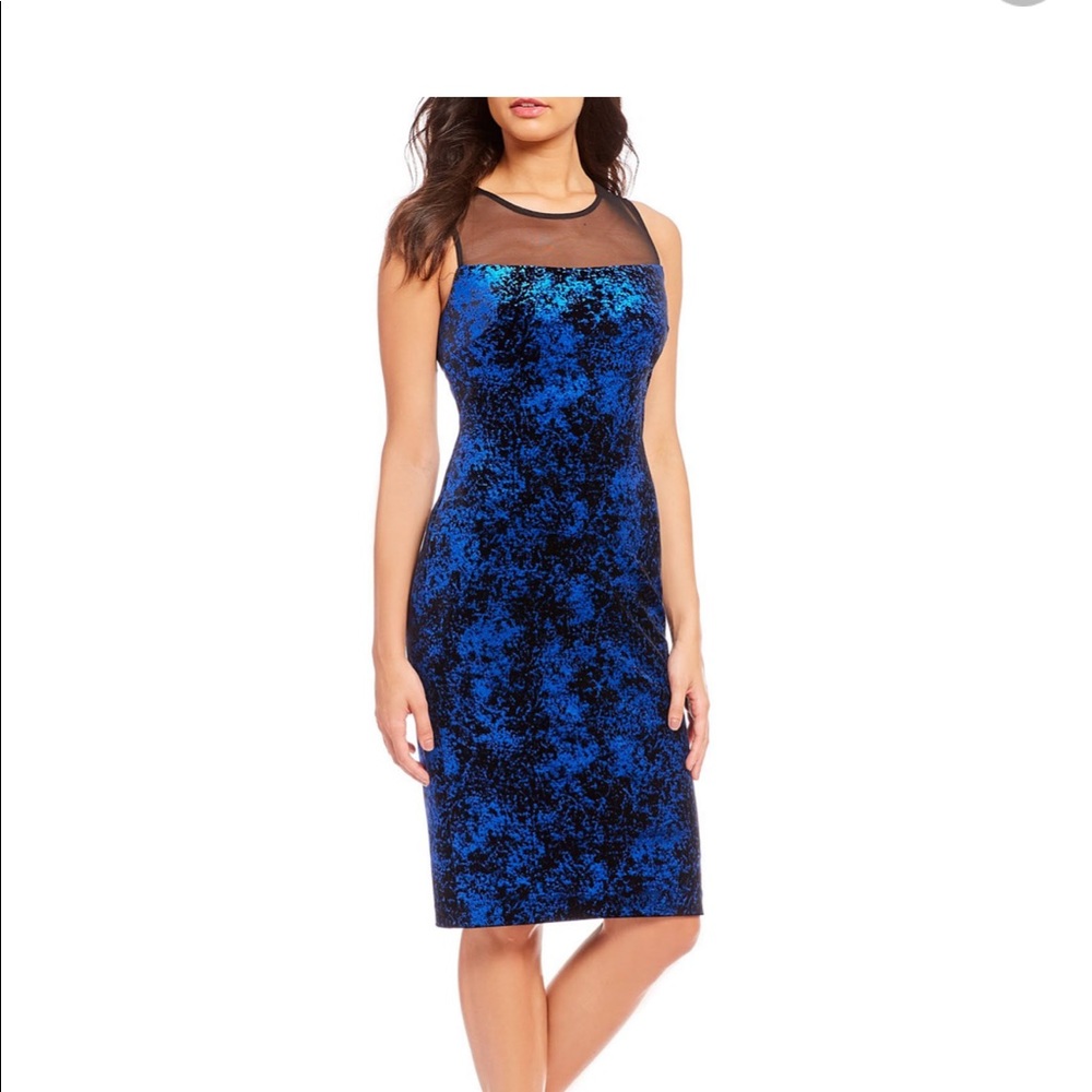 Black and Blue Calvin Klein cocktail dress